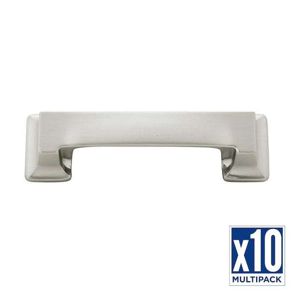 Hickory Hardware Cup Pull 3 Inch & 3-3/4 Inch (96mm) Center to Center, 10PK P3013-SS-10B - main